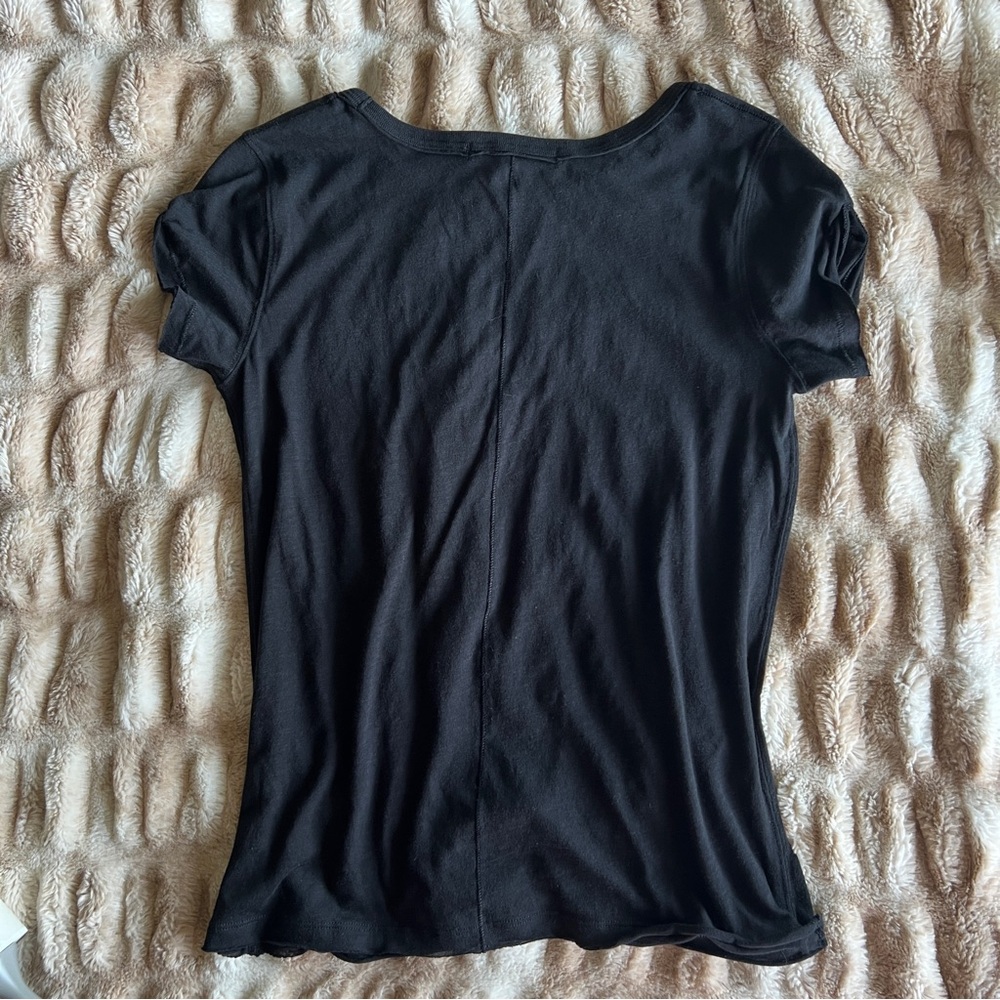 NWT Free People Clare Short Sleeve Black T shirt - Picture 4 of 7
